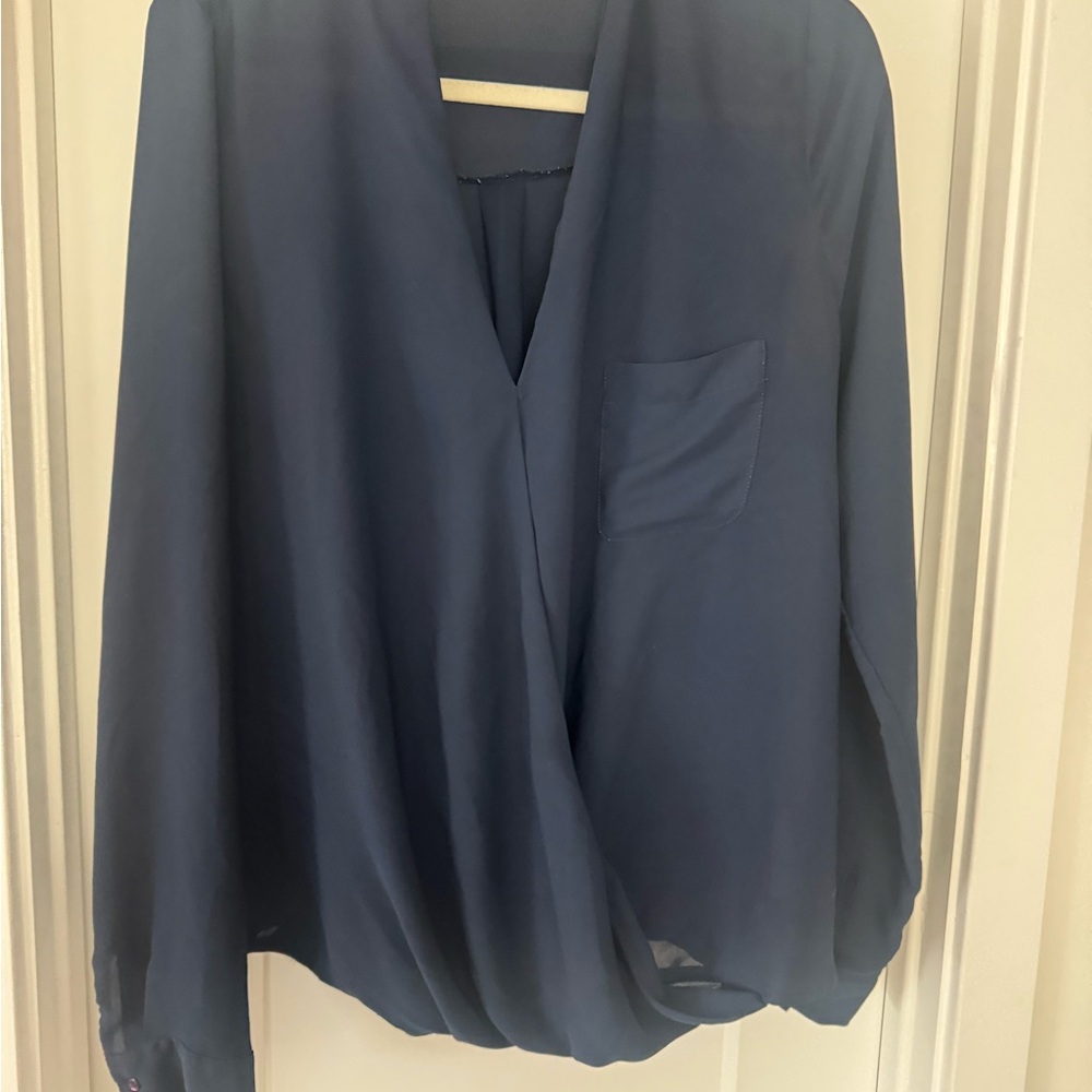 Topshop Deep Blue Blouse